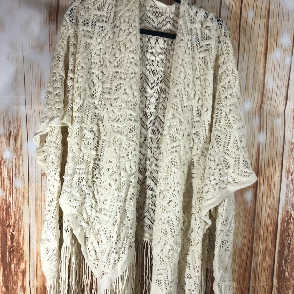 Lace & Fringe Poncho
